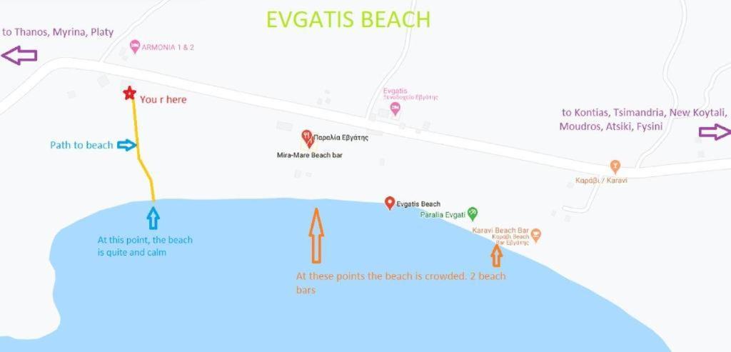 Evgatisbeach Loyskoy 2 Myrina Bagian luar foto